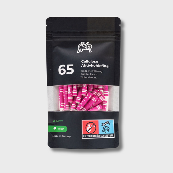 Kailar 65 Cellulose Slim Aktivkohlefilter mit pinken Filtern