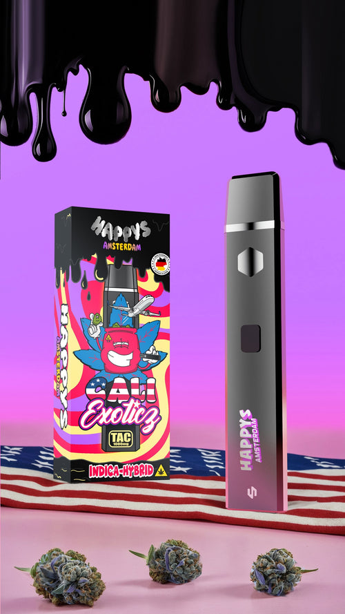 Happys Amsterdam Premium 1ml TAC Vape Cali Exoticz - Indica Hybrid