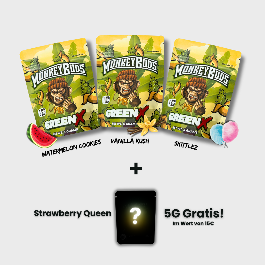 Monkeybuds Green X Probierpaket + 5g
