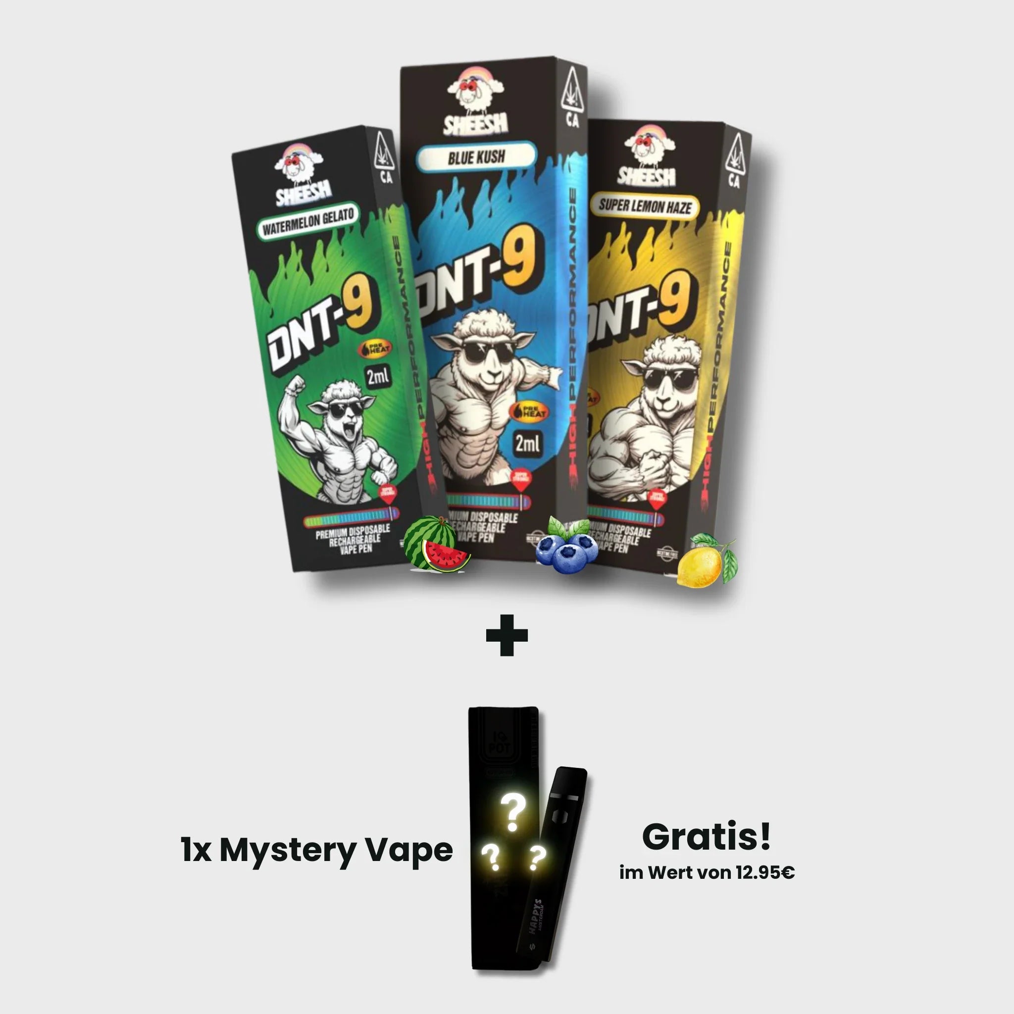 SHEESH DNT-9 Vape - Probierpaket (3x2ml)