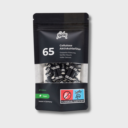 Kailar 65 Cellulose Slim Aktivkohlefilter mit schwarzen Filtern