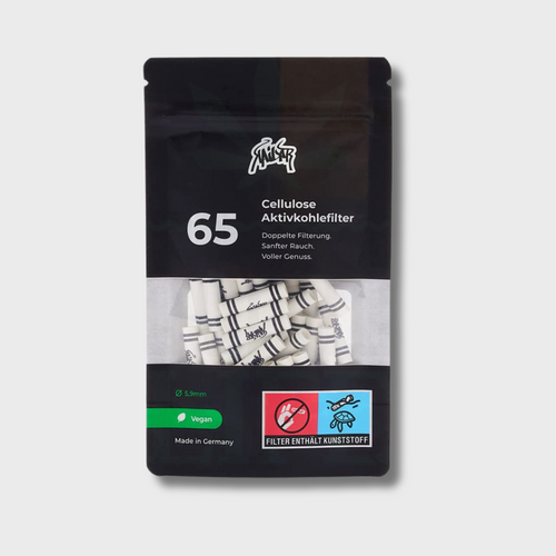 Kailar 65 Cellulose Slim Aktivkohlefilter mit weißen Filtern