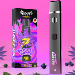 Happys Amsterdam Premium 1ml TAC Vape Purple Punch - Indica