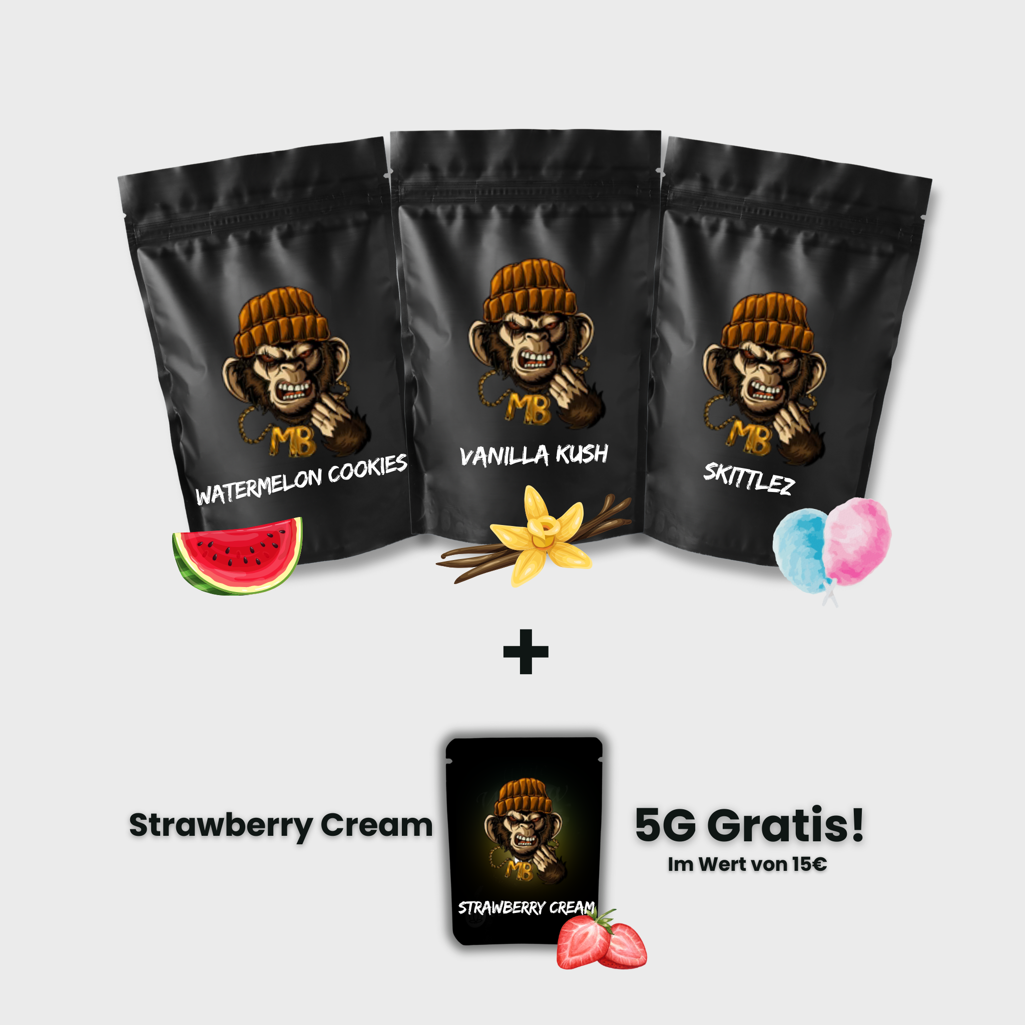 MonkeyBuds CBD Blüten Probierpaket